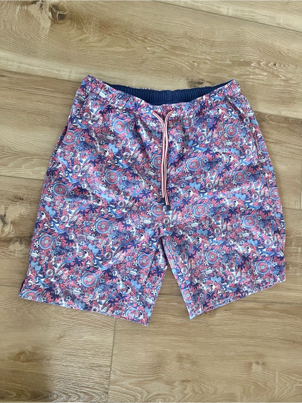 PETER MILLAR Seaside Nautical Printed Swim Trunks